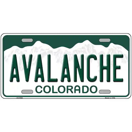 Avalanche Colorado State Novelty Metal License Plate 24" x 12" (LLP)