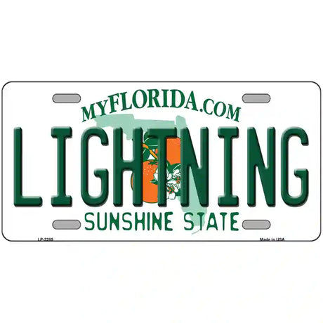 Lightning Florida Novelty State Metal License Plate 24" x 12" (LLP)