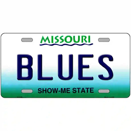 Blues Missouri State Metal Novelty License Plate 24" x 12" (LLP)