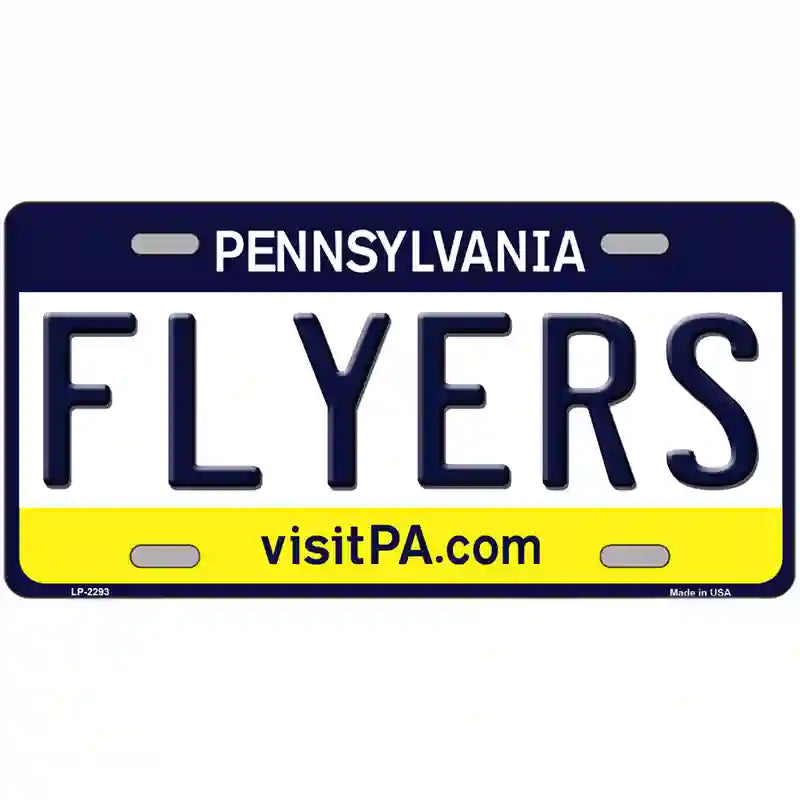 Flyers Pennsylvania Novelty State Metal License Plate 24" x 12" (LLP)