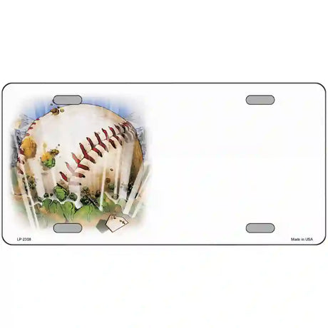 Baseball Offset Metal Novelty License Plate 24" x 12" (LLP)