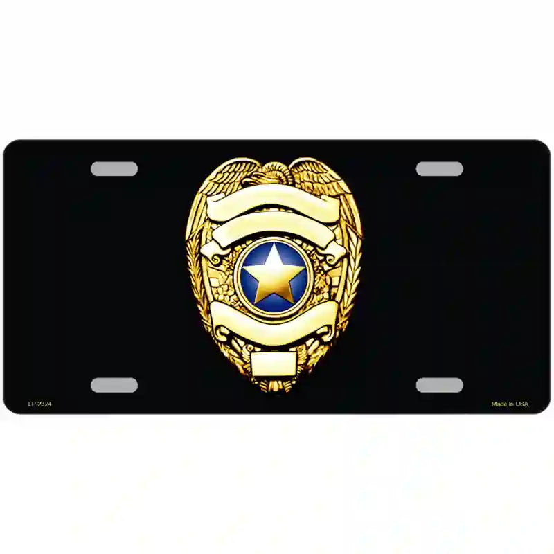 Police Badge Metal Novelty License Plate 24" x 12" (LLP)