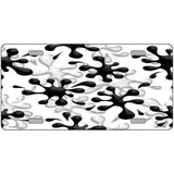 Splatter Black White Metal Novelty License Plate 24" x 12" (LLP)