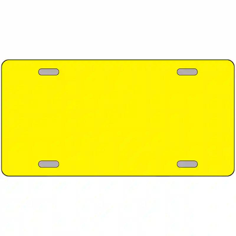 Yellow Solid Metal Novelty License Plate 24" x 12" (LLP)