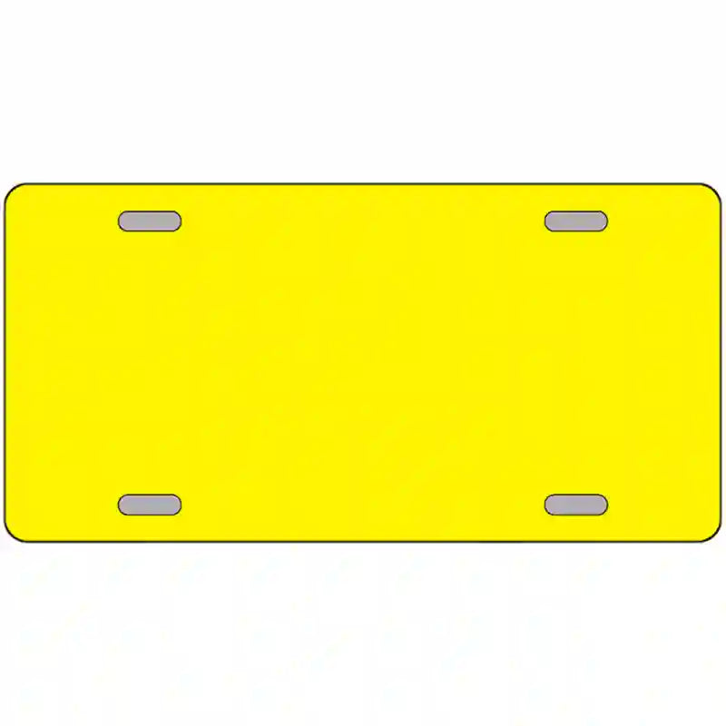 Yellow Solid Metal Novelty License Plate 24" x 12" (LLP)