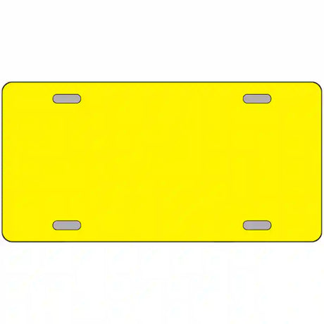 Yellow Solid Metal Novelty License Plate 24" x 12" (LLP)