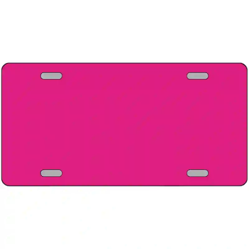 Pink Solid Metal Novelty License Plate 24" x 12" (LLP)