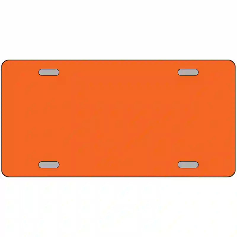 Orange Solid Metal Novelty License Plate 24" x 12" (LLP)