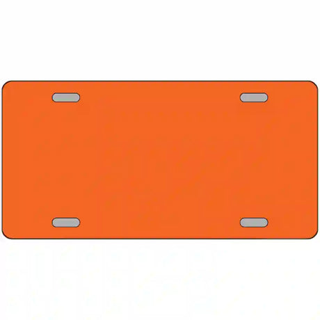 Orange Solid Metal Novelty License Plate 24" x 12" (LLP)