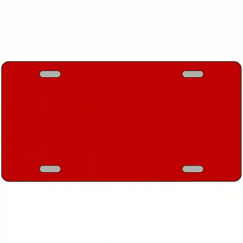 Red Solid Metal Novelty License Plate 24" x 12" (LLP)