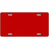 Red Solid Metal Novelty License Plate 24" x 12" (LLP)