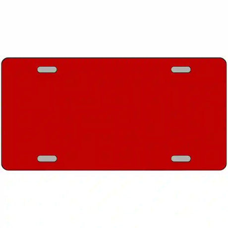 Red Solid Metal Novelty License Plate 24" x 12" (LLP)