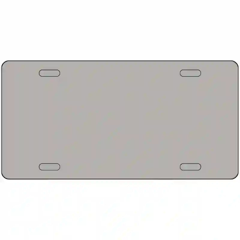 Gray Solid Metal Novelty License Plate 24" x 12" (LLP)