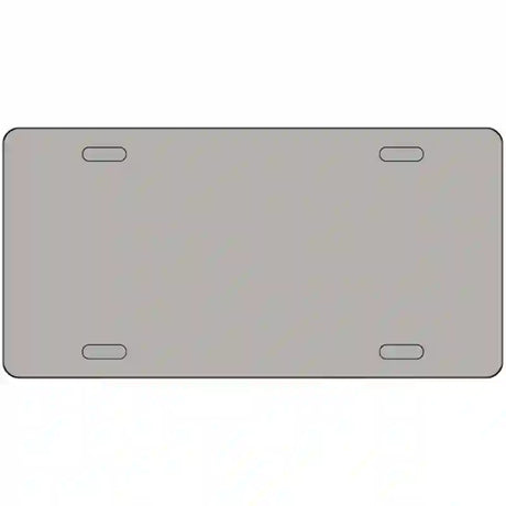 Gray Solid Metal Novelty License Plate 24" x 12" (LLP)