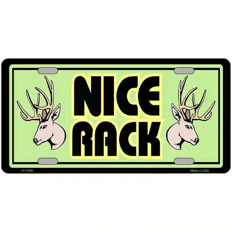 Nice Rack Metal Novelty License Plate 24" x 12" (LLP)