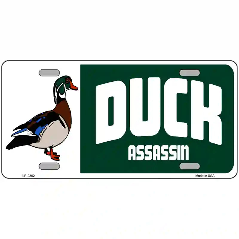 Duck Assassin Metal Novelty License Plate 24" x 12" (LLP)