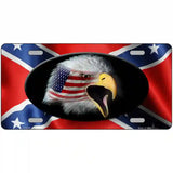 Rebel Flag American Eagle Metal Novelty License Plate 24" x 12" (LLP)