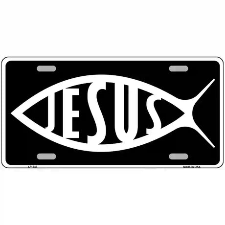 Jesus Fish Metal Vanity Novelty License Plate 24" x 12" (LLP)