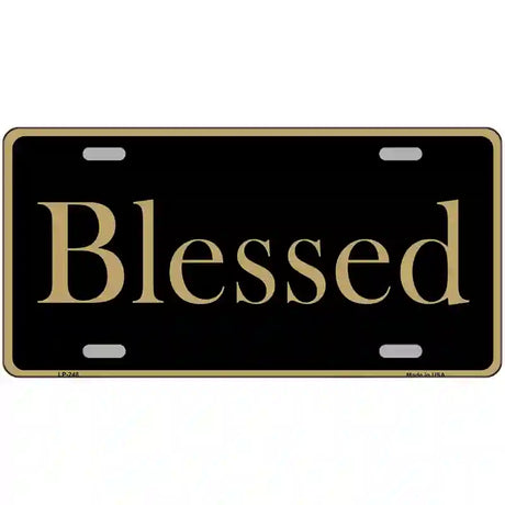 Blessed Metal Novelty License Plate 24" x 12" (LLP)