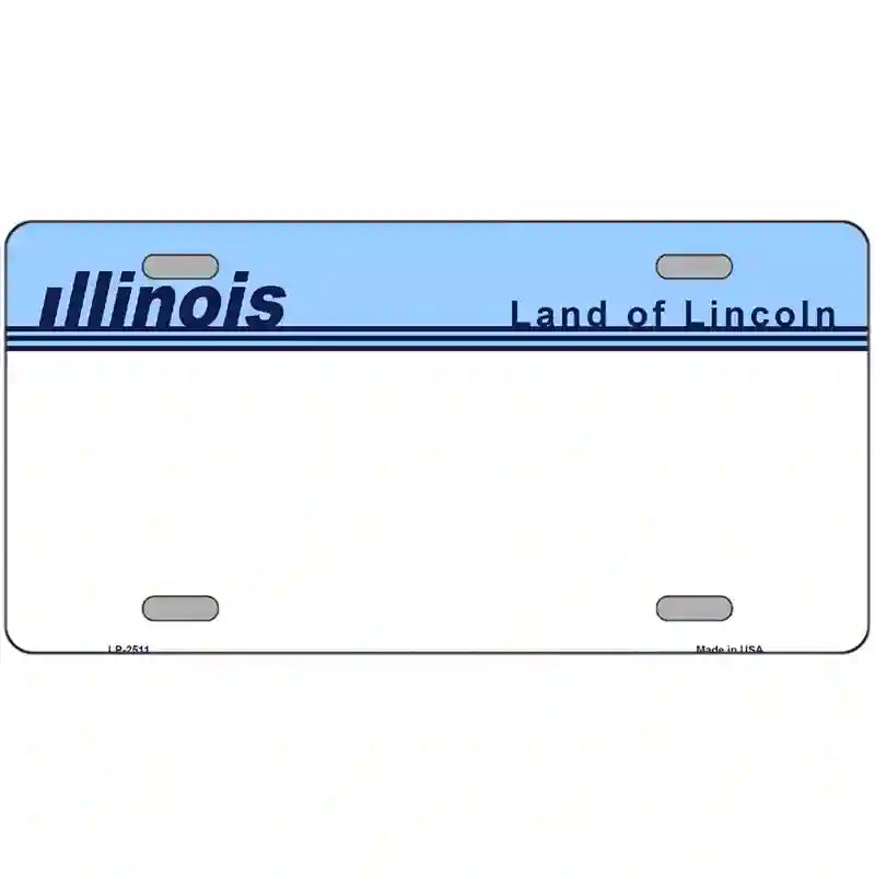 Old Illinois Novelty State Blank Metal Novelty License Plate 24" x 12" (LLP)