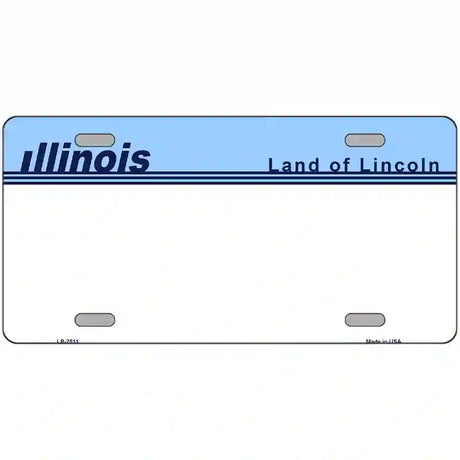 Old Illinois Novelty State Blank Metal Novelty License Plate 24" x 12" (LLP)