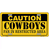 Caution Cowboys Metal Novelty License Plate 24" x 12" (LLP)