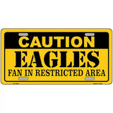 Caution Eagles Metal Novelty License Plate 24" x 12" (LLP)