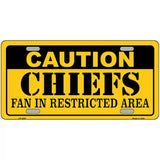 Caution Chiefs Metal Novelty License Plate 24" x 12" (LLP)