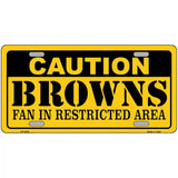 Caution Browns Metal Novelty License Plate 24" x 12" (LLP)