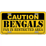 Caution Bengals Metal Novelty License Plate 24" x 12" (LLP)