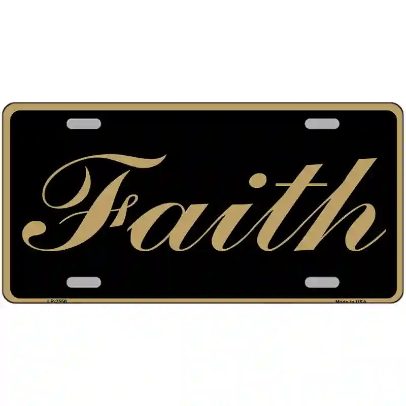 Faith Metal Novelty License Plate 24" x 12" (LLP)