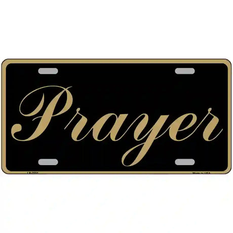 Prayer Metal Novelty License Plate 24" x 12" (LLP)