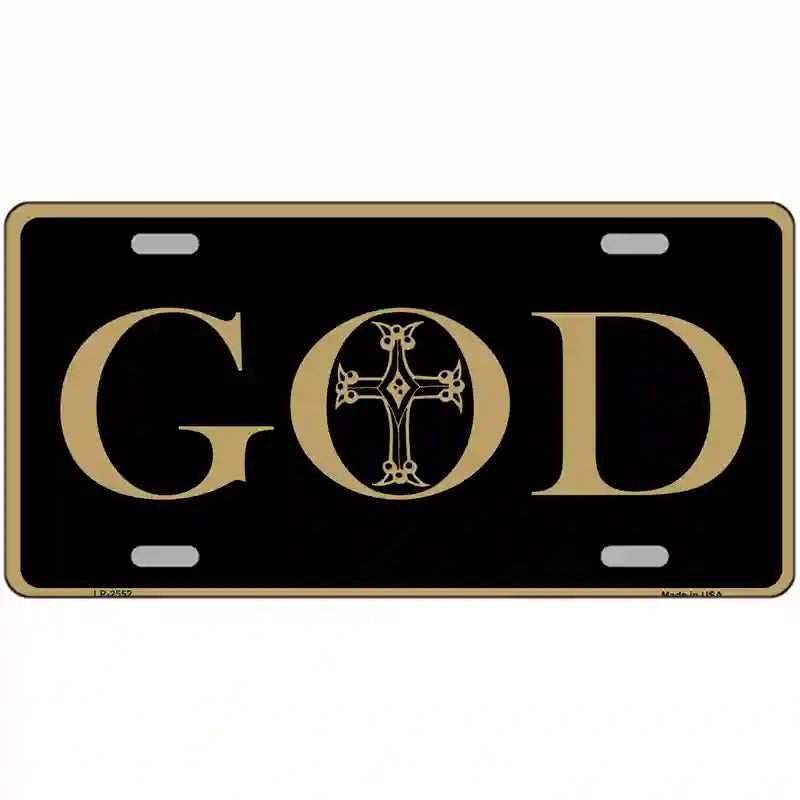 God Metal Novelty License Plate 24" x 12" (LLP)