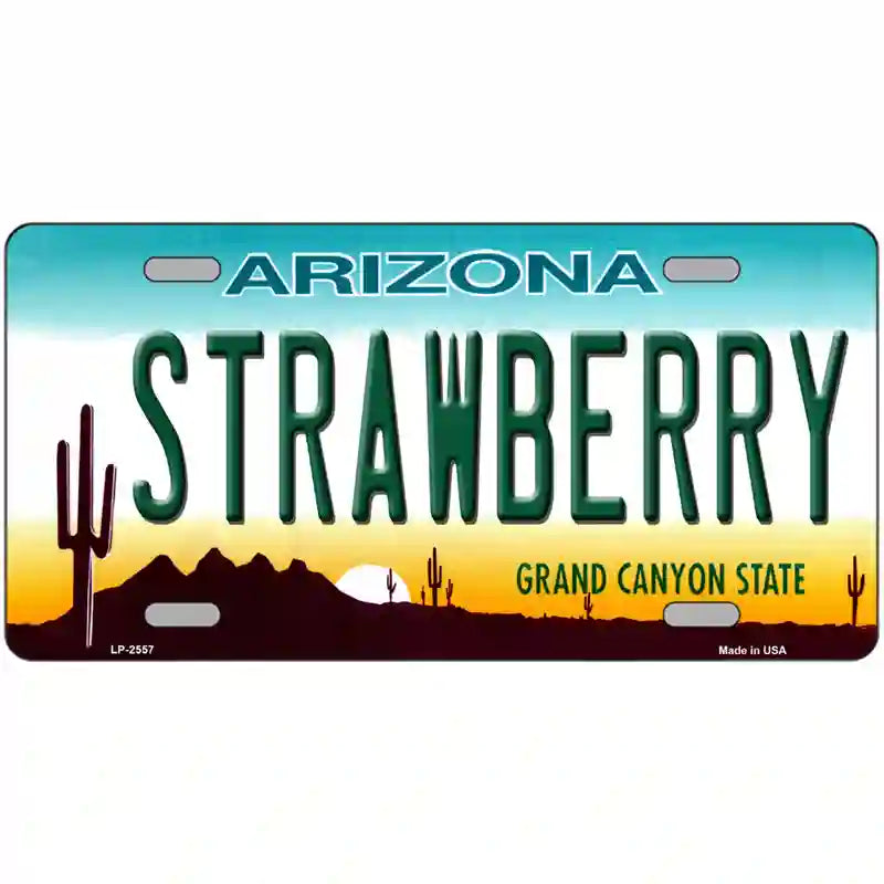 Strawberry Arizona Metal Novelty License Plate 24" x 12" (LLP)