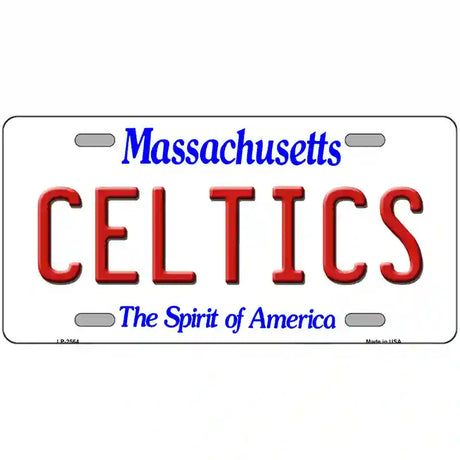 Celtics Massachusetts Novelty State Metal License Plate 24" x 12" (LLP)