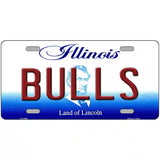 Bulls Illinois Novelty State Metal License Plate 24" x 12" (LLP)