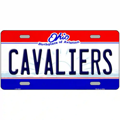 Cavaliers Ohio Novelty State Metal License Plate 24" x 12" (LLP)