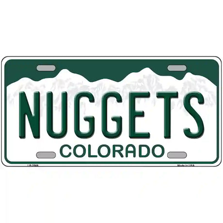 Nuggets Colorado Novelty State Metal License Plate 24" x 12" (LLP)