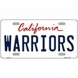 Warriors California Novelty State Metal License Plate 24" x 12" (LLP)