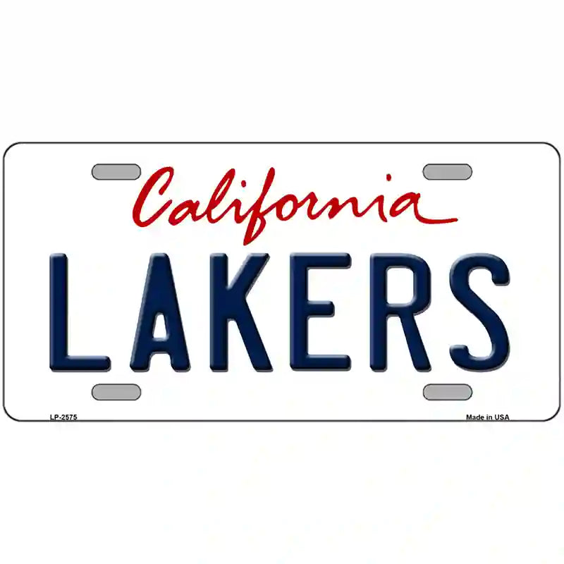 Lakers California Novelty State Metal License Plate 24" x 12" (LLP)