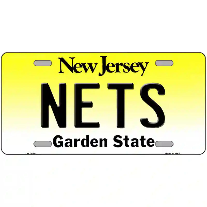 Nets New Jersey Novelty State Metal License Plate 24" x 12" (LLP)