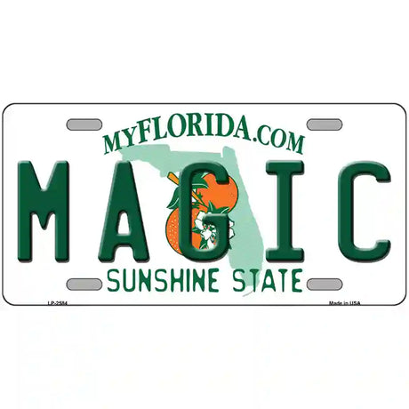 Magic Florida Novelty State Metal License Plate 24" x 12" (LLP)