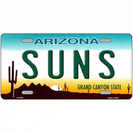 Suns Arizona Novelty State Metal License Plate 24" x 12" (LLP)