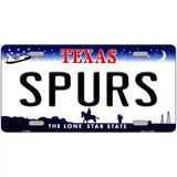 Spurs Texas State Metal Novelty License Plate 24" x 12" (LLP)