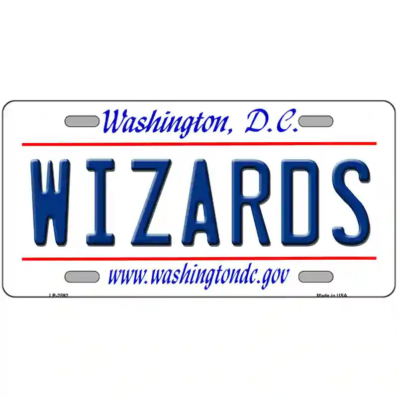 Wizards Washington DC State Metal Novelty License Plate 24" x 12" (LLP)