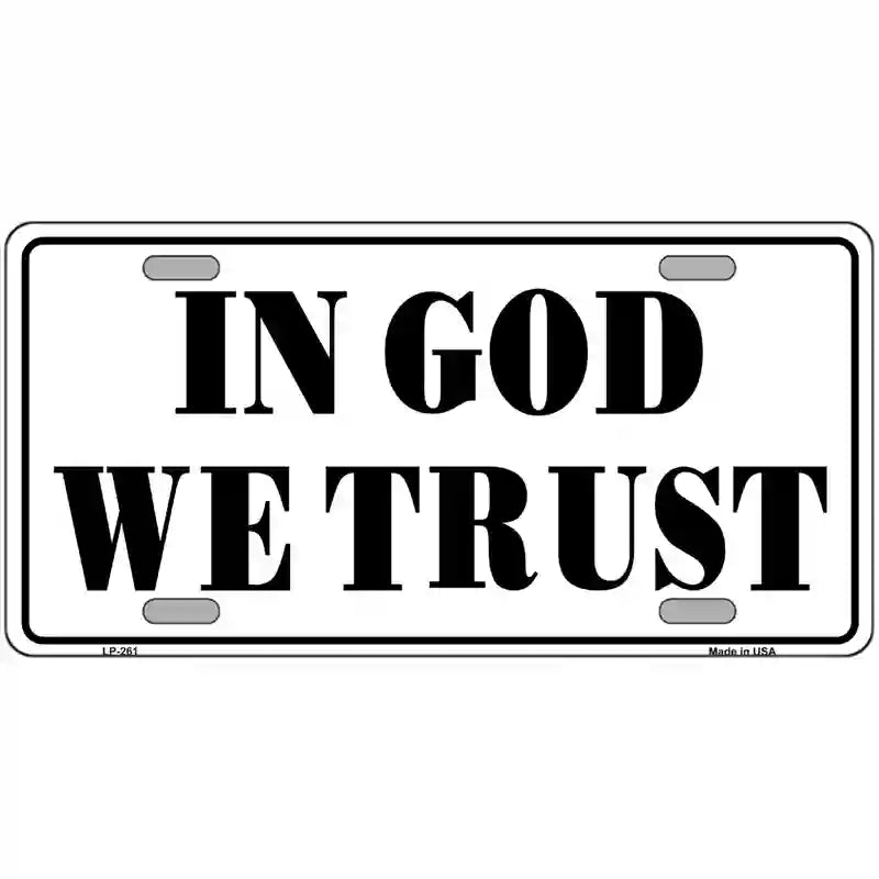 In God We Trust Metal Novelty License Plate 24" x 12" (LLP)