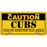 Caution Cubs Fan Metal Novelty License Plate 24" x 12" (LLP)