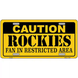 Caution Rockies Fan Metal Novelty License Plate 24" x 12" (LLP)