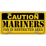 Caution Mariners Fan Metal Novelty License Plate 24" x 12" (LLP)