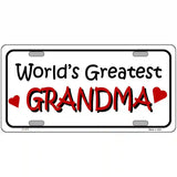 Worlds Greatest Grandma Metal Novelty License Plate 24" x 12" (LLP)